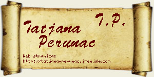 Tatjana Perunac vizit kartica